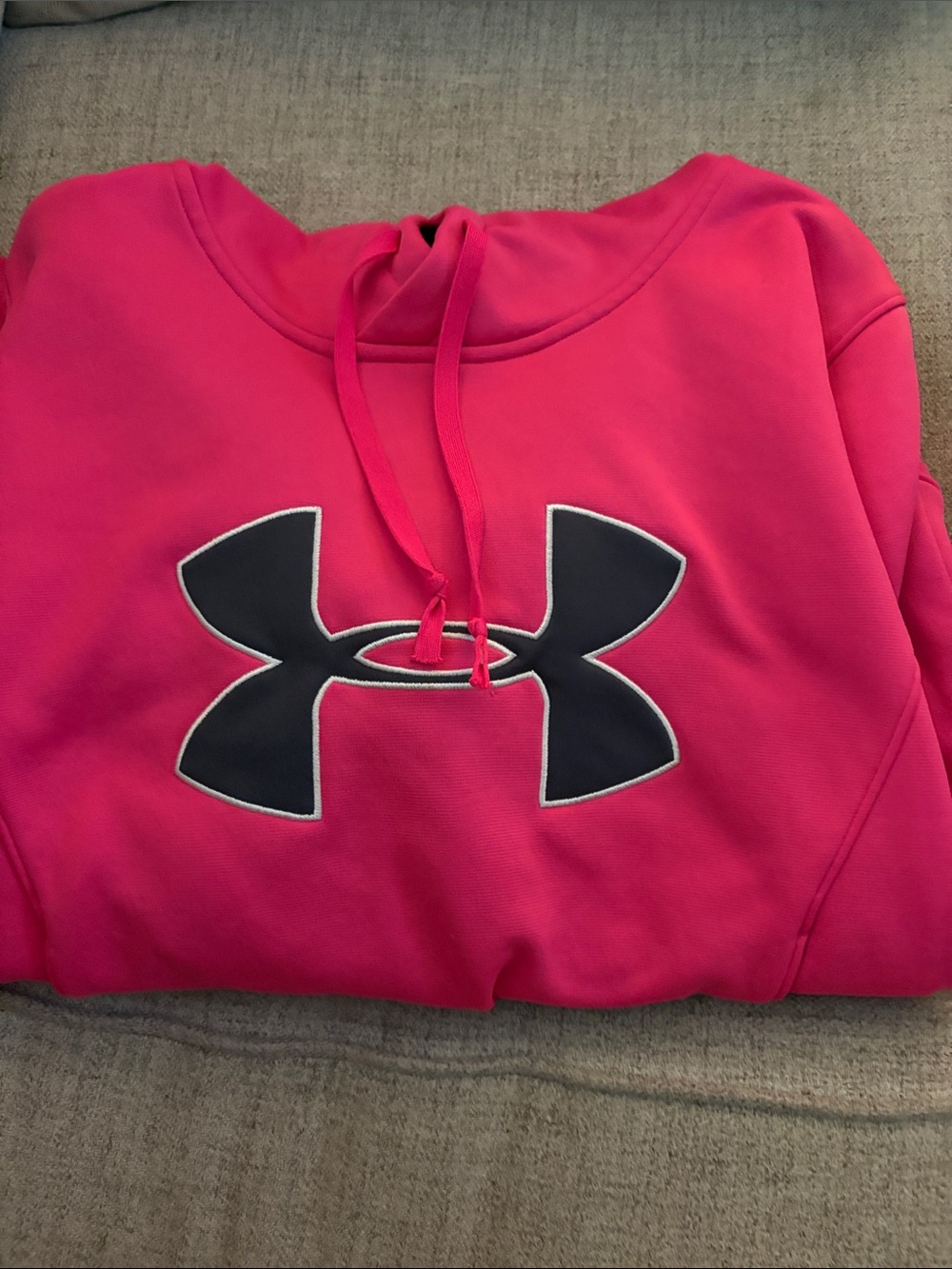 Under Armour Hot Pink Hoodie with Black Logo